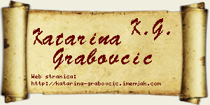 Katarina Grabovčić vizit kartica